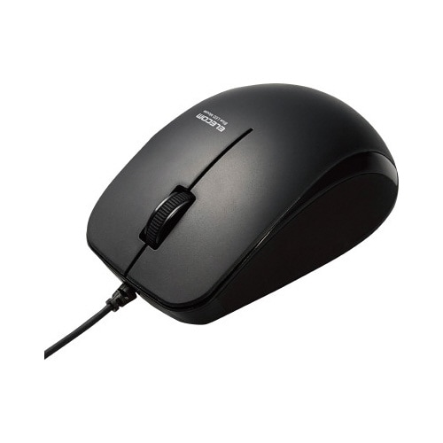 BlueLEDマウス 有線 静音 ブラック