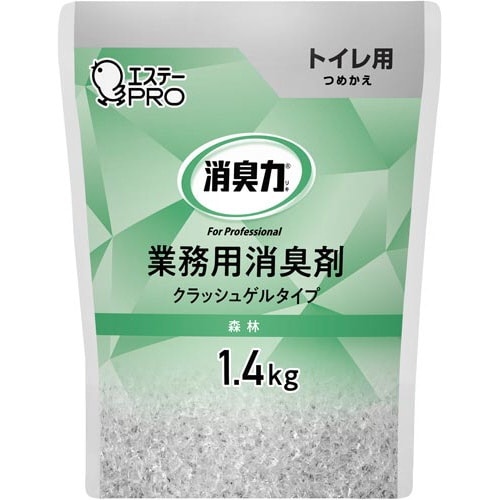 消臭力業務クラッシュゲルトイレ替森林1.4kg×6