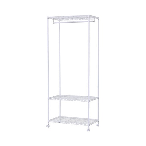 カラーメタルラック ワードローブ  ホワイト