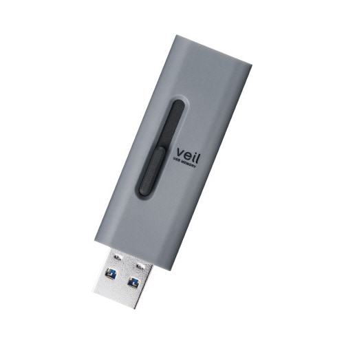 USBメモリ USB3.2 64GB グレー