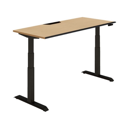 シークエンス平机 ボタン 幅1600 U1×黒脚