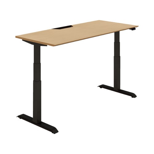 シークエンス平机 レバー 幅1600 U1×黒脚