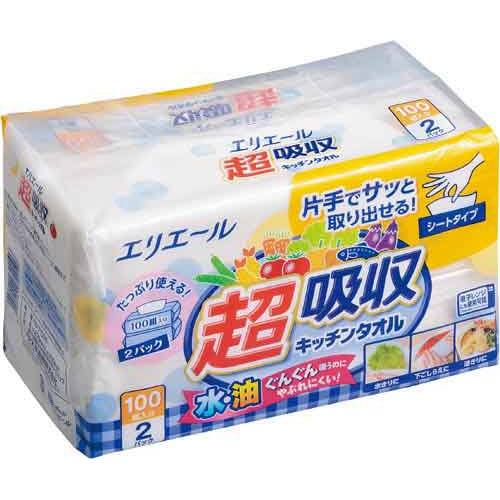 超吸収キッチンタオル シートタイプ 2個×20