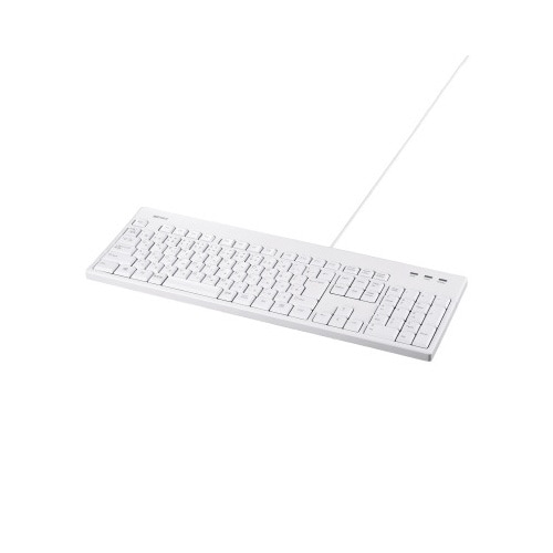 キーボード 丸洗い対応抗菌仕様 ホワイト