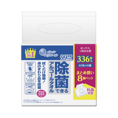 除菌できるアルコールタオル ボックス 詰替用8P