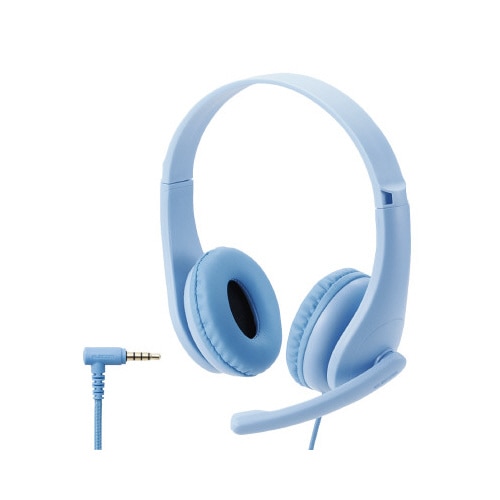 ヘッドセット こども マイクアーム ライトブルー
