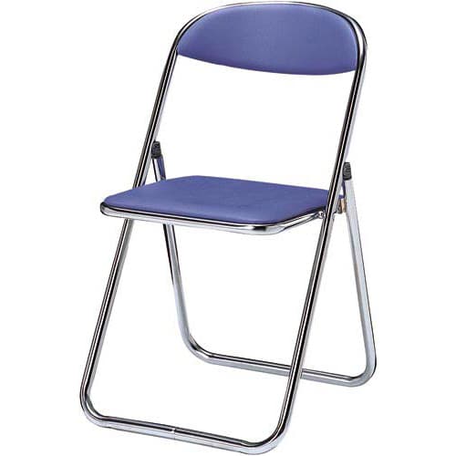 折りたたみイス 座幅380 ライトブルー6脚セット