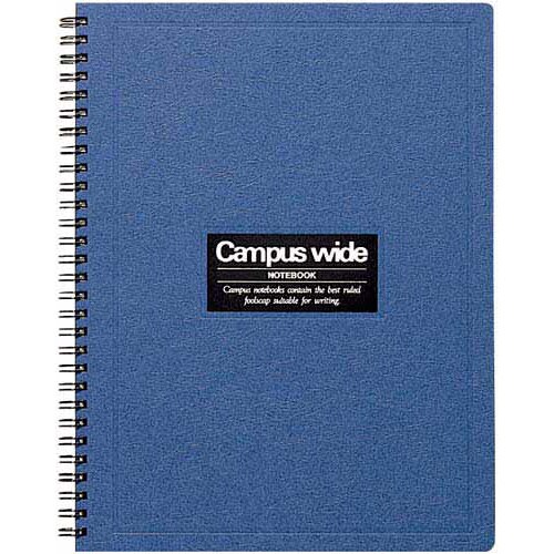 ツインリングノートワイドタイプB5A罫70枚青5冊