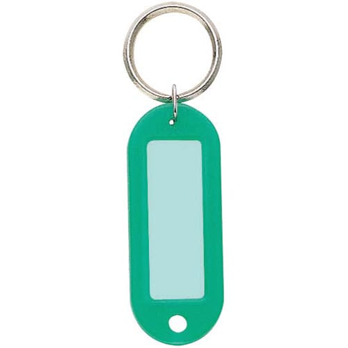 キーホルダー型名札両面大PP製42×17緑×50