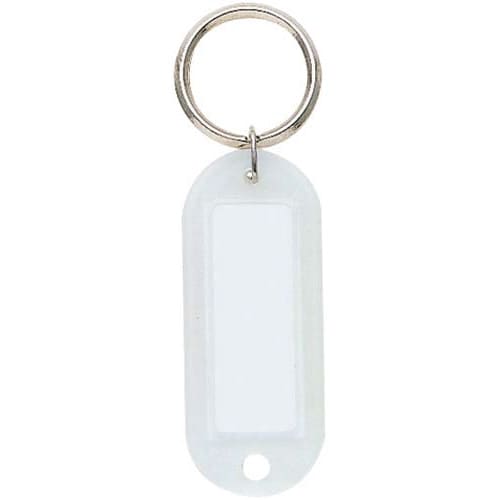 キーホルダー型名札両面大PP製42×17白×50
