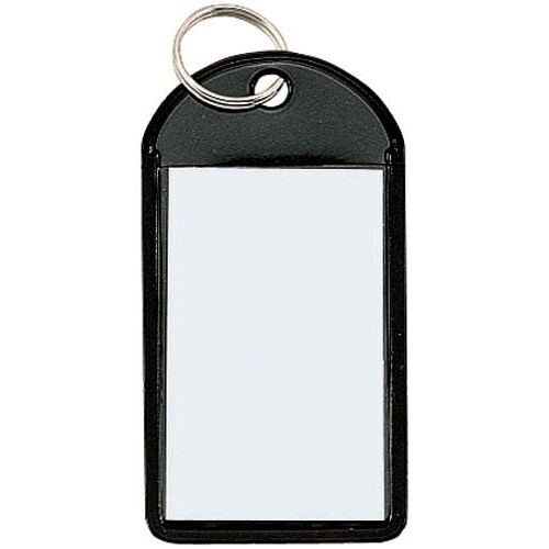 ソフトキーホルダー型名札カード寸45・28黒×50