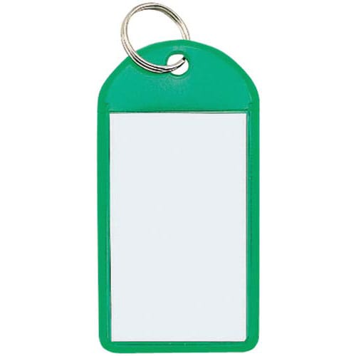ソフトキーホルダー型名札カード寸45・28緑×50