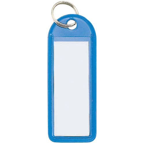 ソフトキーホルダー型名札カード寸42・17青×50