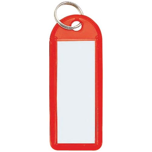 ソフトキーホルダー型名札カード寸42・17赤×50