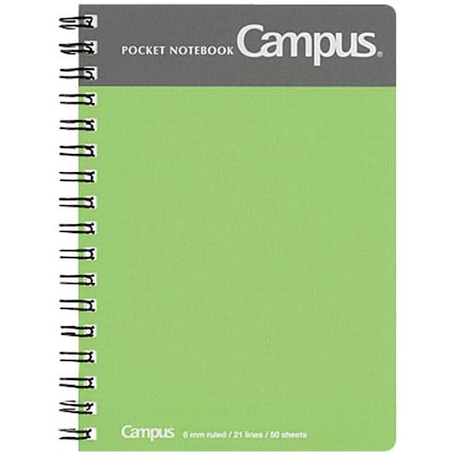 ポケットノートツインリングとじ5号B罫50枚×10