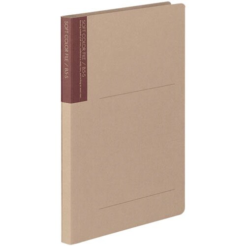 ソフトカラーファイルB5縦 2穴茶×10冊