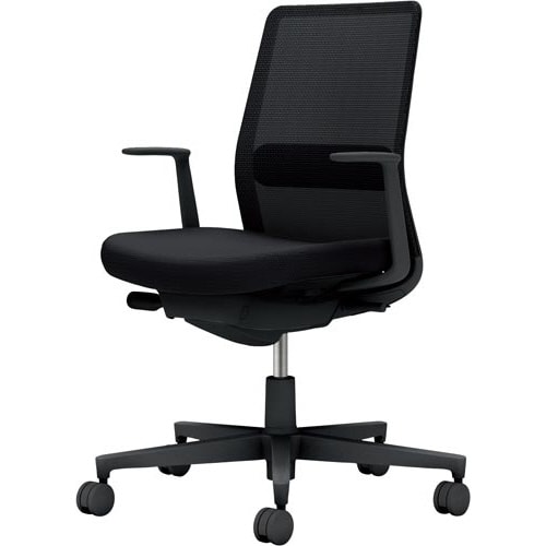 モネット 背M L有本体BK L型肘 背座BK