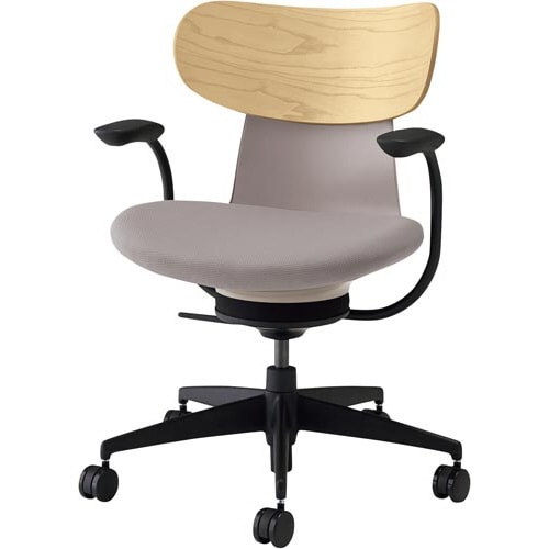 イングライフ 背合板ナチュラル グレージュ 肘付