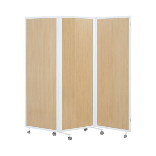 3連パーティション 木目ホワイトボードタイプ