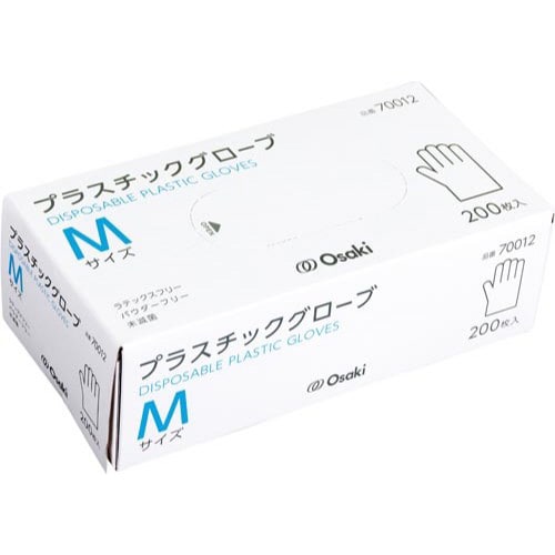 オオサキ プラスチックグローブ M 200枚入