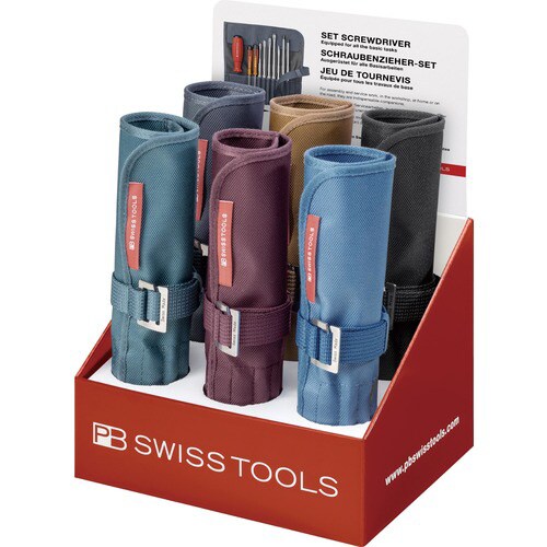 差替式ドライバーセット6色ディスプレイ