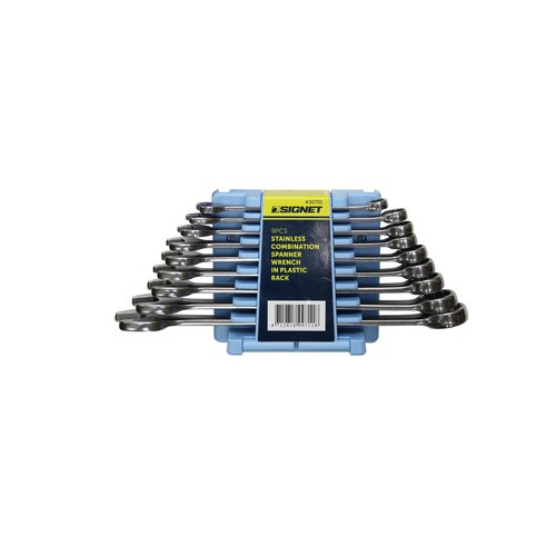 9点組ステンレスコンビネーションレンチセット