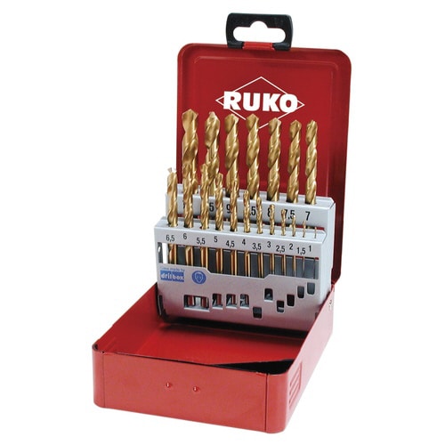 TiNコートストレートドリルセット19本組