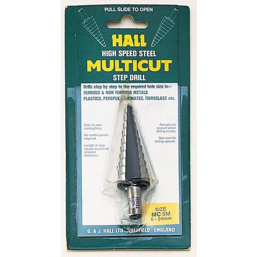 六角シャンクステップドリル10−20mm