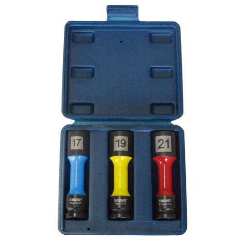 1/2ホイルナット薄肉インパクトソケット3点組