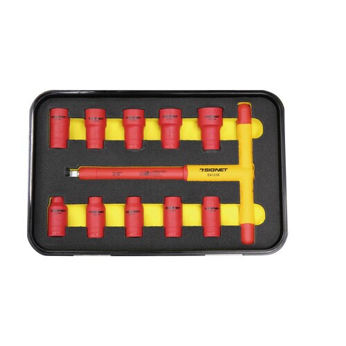 11点組3/8DR絶縁ソケットセットT型ハンドル