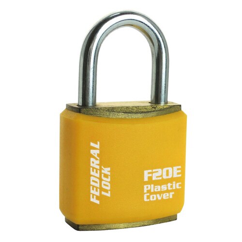 南京錠20mm(同一KEY)イエロー