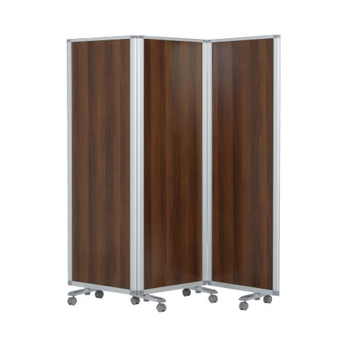 3連スクリーン幅1800T脚 木目ダークブラウン