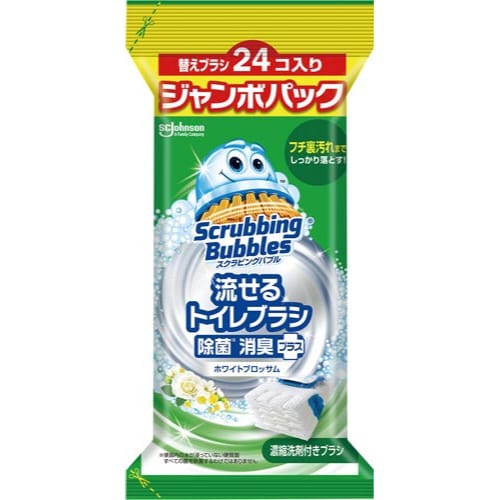 スクラビングB流せるトイレブラシ除菌消臭替24×4