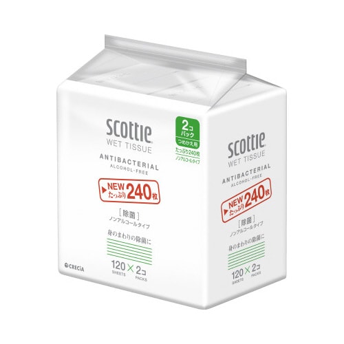 スコッティ ウェット 除菌ノンアルコール 詰替2P