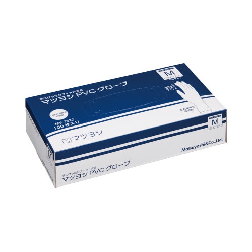 マツヨシ PVCグローブ M粉無 100枚入