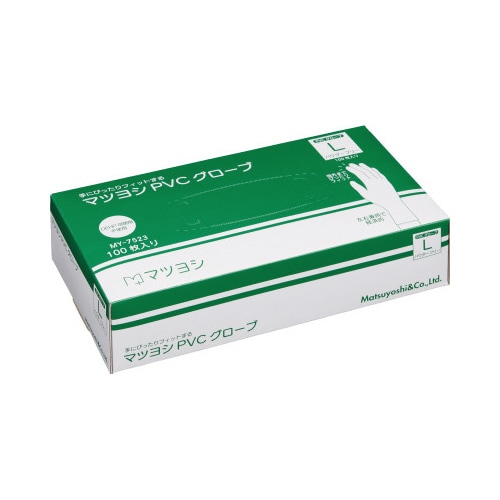 マツヨシ PVCグローブ L粉無 100枚入
