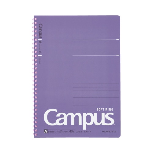 キャンパスソフトリングドット罫40枚B5 紫