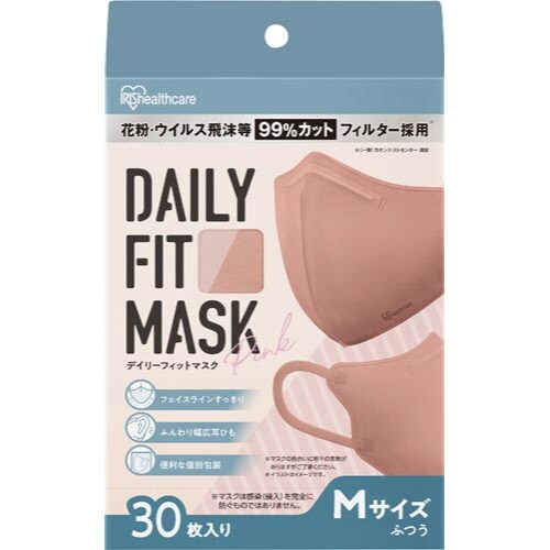 立体カラーマスク デイリーフィット30P ピンク