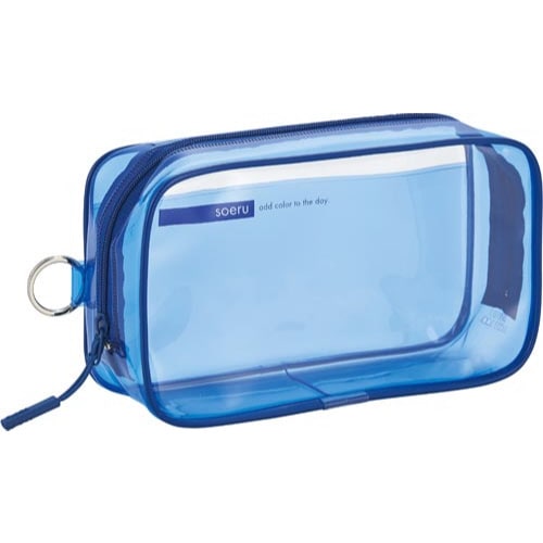 クリヤーボックスペンケース インディゴブルー