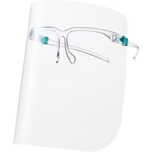 フェイスシールド メガネ型 本体+交換用3枚