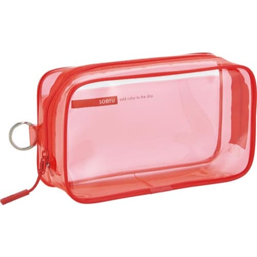 クリヤーボックスペンケース サニーレッド