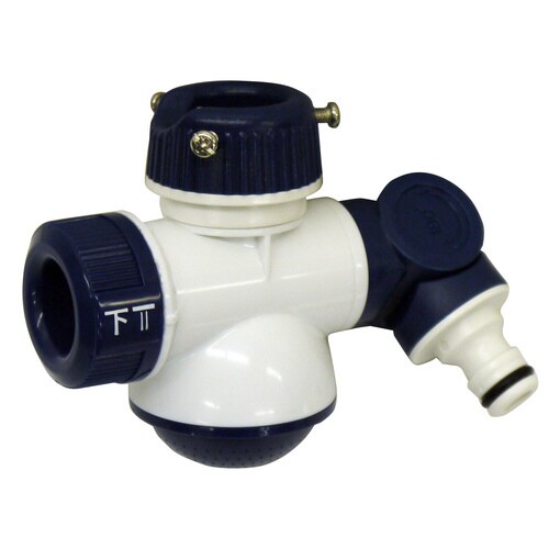 散水用分岐蛇口 ブルー