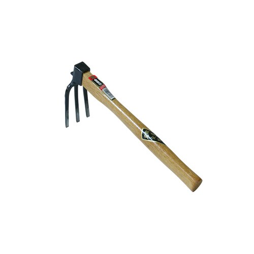 鍛造片手3本備中鍬 柄付