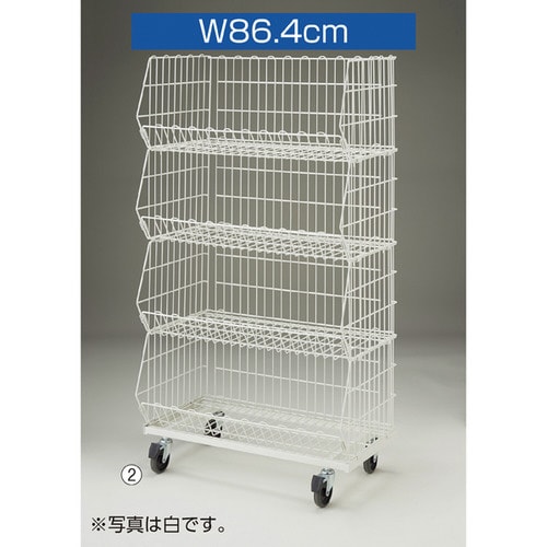 高機能ジャンブルバスケットW86.4cm 黒 3段