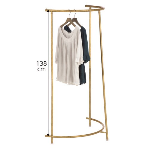 アンティークゴールドハーフラウンドハンガーラック