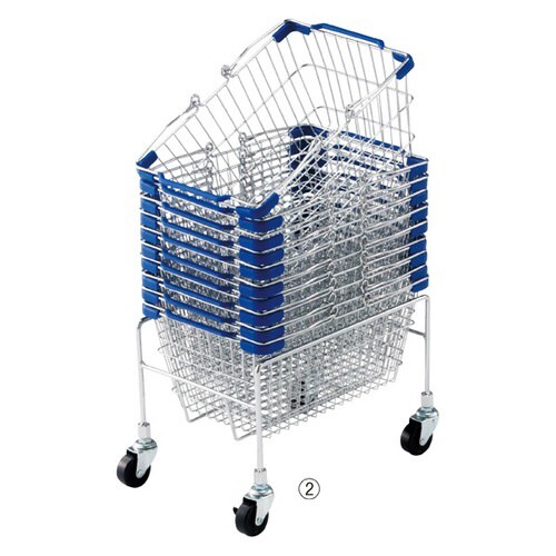 スチール製買い物カゴ用置き台 Sサイズ