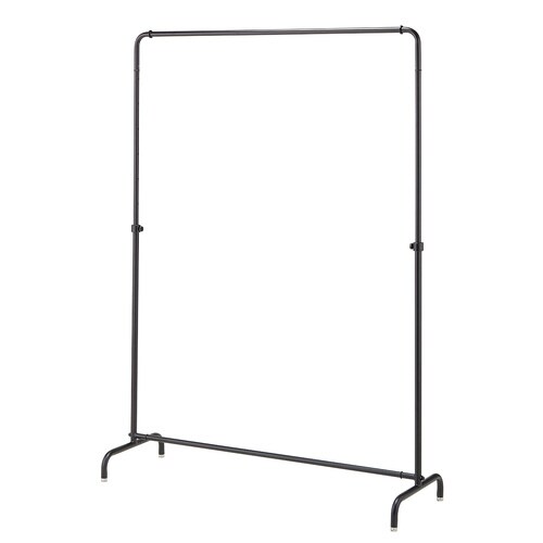 ハンガーラック W120cm 丸パイプ ブラック