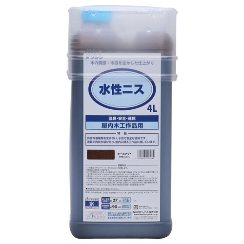 水性ニス オールナット 4L