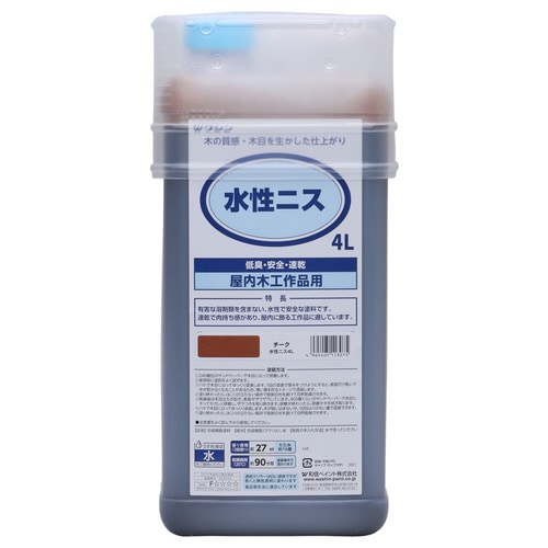 水性ニス チーク 4L