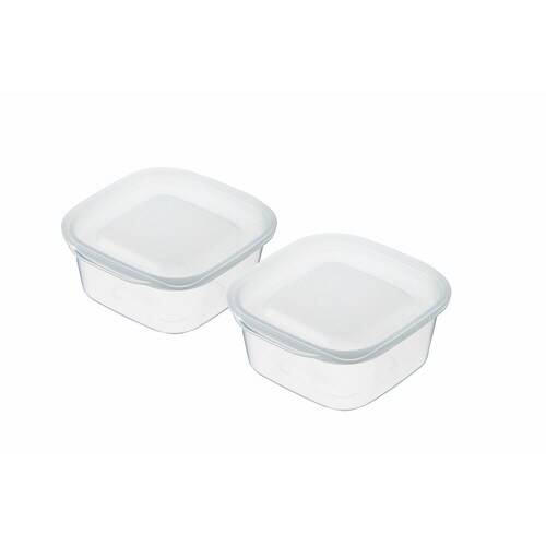 楽ちん スクエア270ml 2PC クリアーW